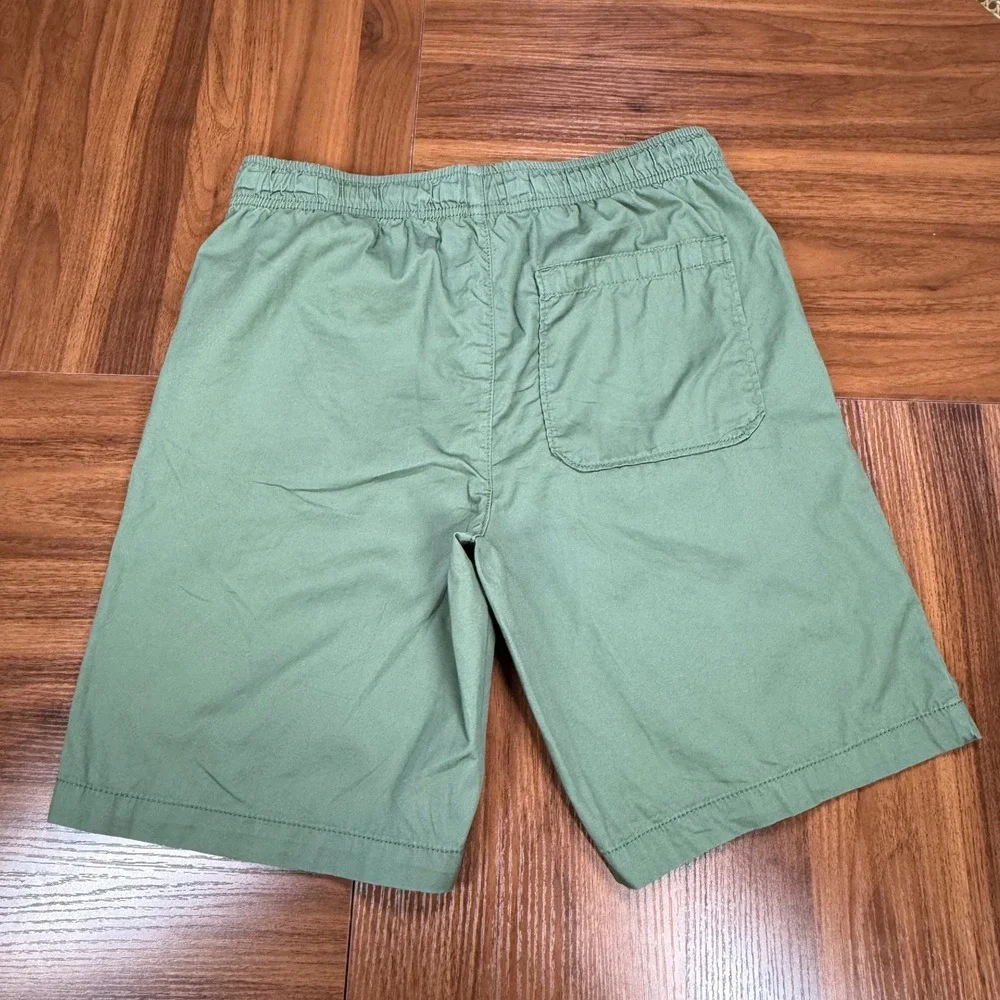 Old Navy Boys XL 14-16 Plus Sage Green Cotton Pull On Elastic Waist Shorts
